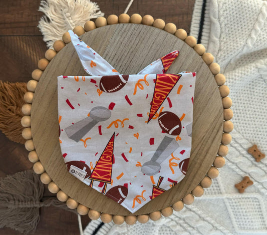 Kingdom Bandana | KC Football Themed Tie On Bandana