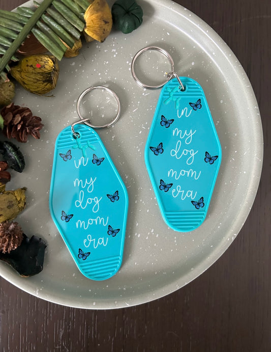 Teal Dog Mom Era Keychain
