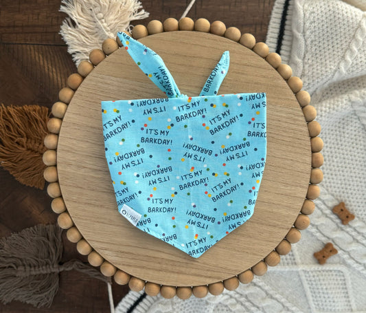 Barkday Bandana | Birthday Cotton Tie On Bandana for Dogs