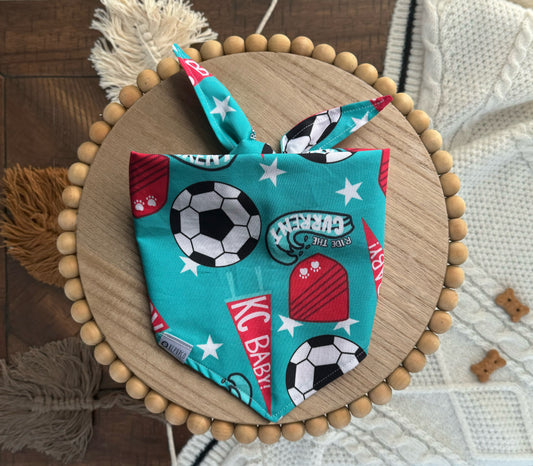 KC Baby! Bandana | KC Women's Soccer Themed Tie On Cotton Bandana
