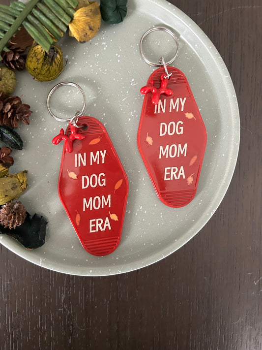 Red Dog Mom Era Keychain