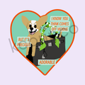 Toy Chihuahua Sticker | Toy Chihuahua in a Leather Purse Sticker