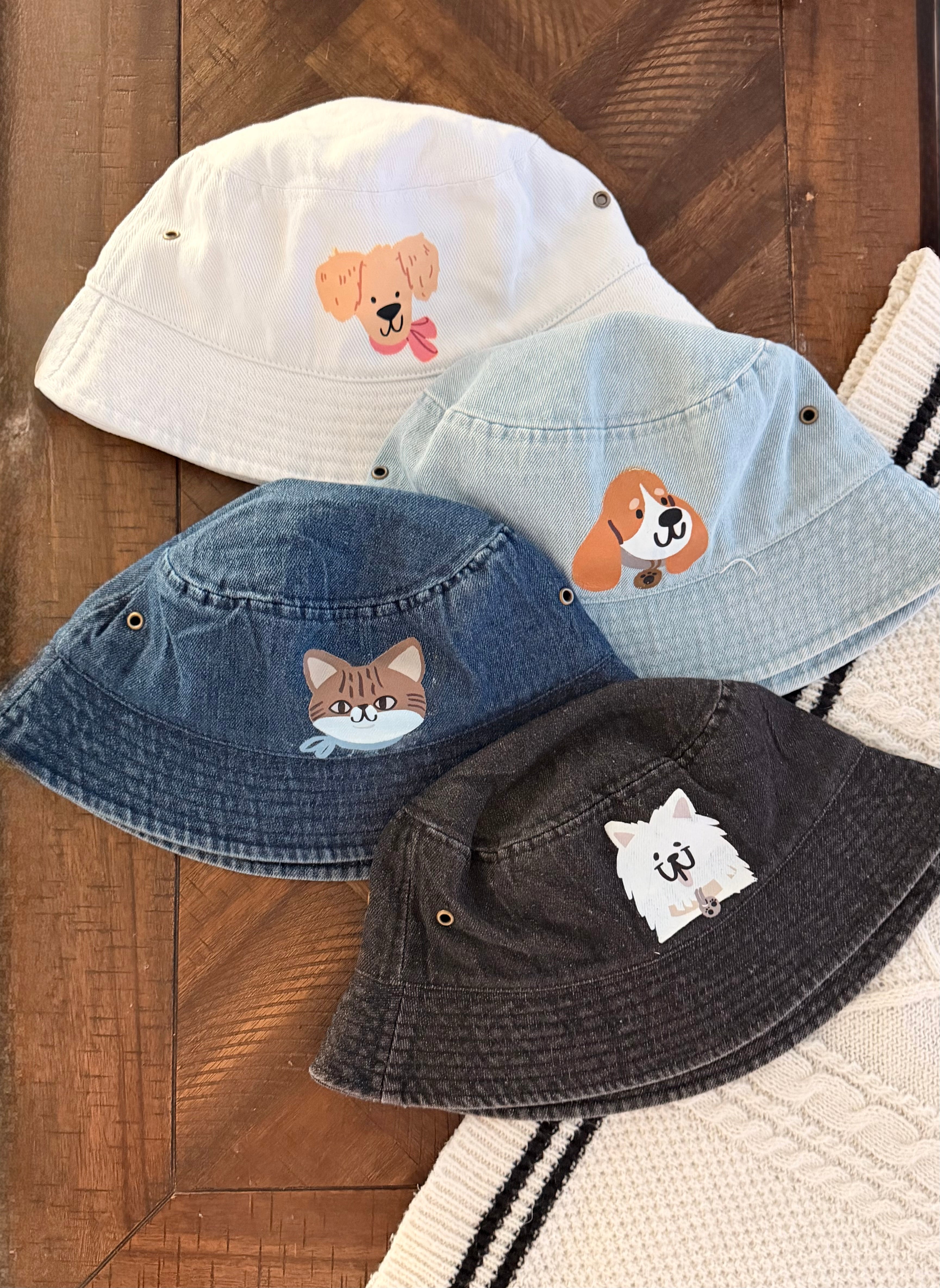 Pup Crew Bucket Hats | Dog Days Neutral