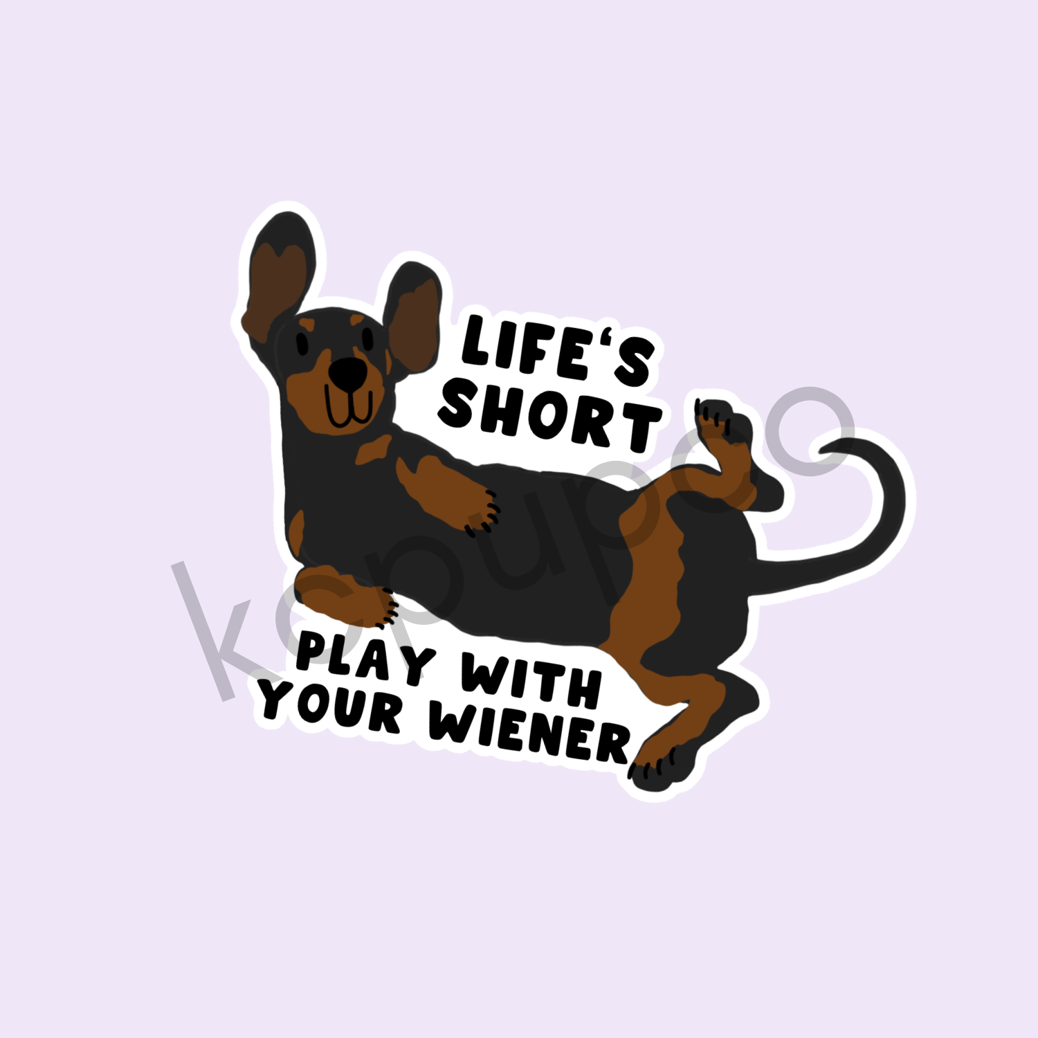 Play With Your Weiner Sticker | Funny Weiner Dog Sticker