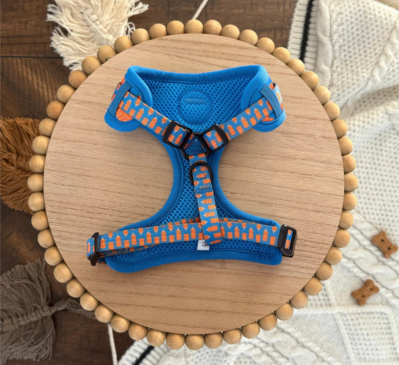 Sweet Like Honey Harness | Honey Bear Jars Tie On Royal Blue Neoprene Adjustable Harness