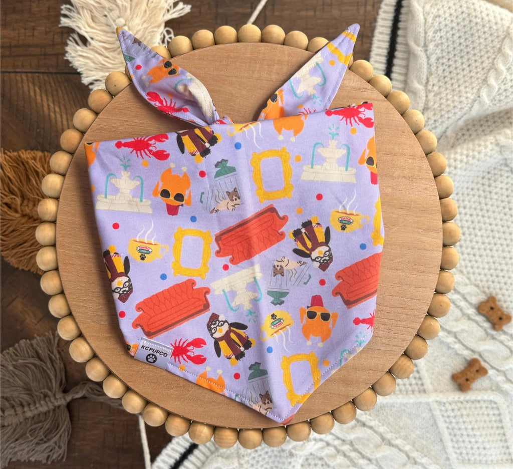 Furriends Bandana | NYC Friendship Coffeeshop Tie On Bandana