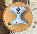 Me Espresso Harness | Espresso Martini and Bow Light Blue Neoprene Adjustable Harness