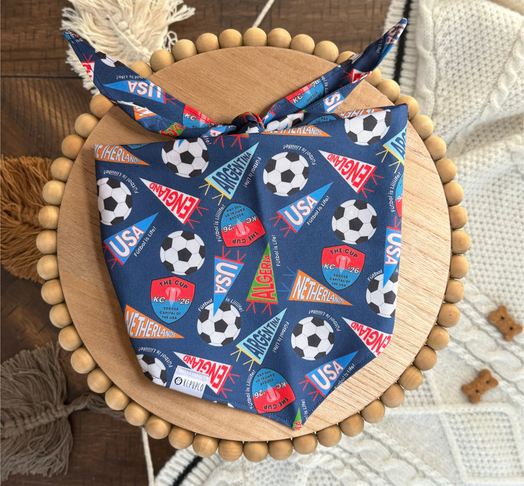 Futbol is Life Bandana | World Soccer Themed Tie On Cotton Bandana