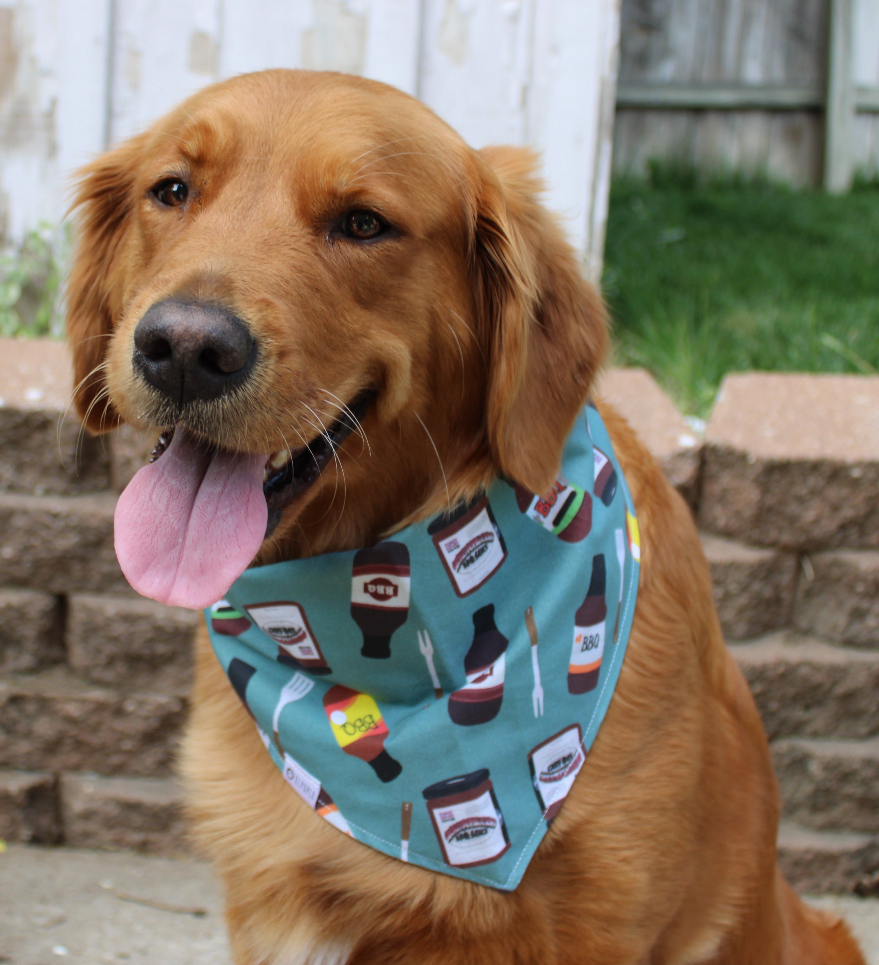 KC Bbq Bandana | KC BBQ Themed Tie On Cotton Bandana