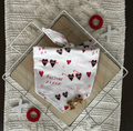 This Love Bandana | Pink and Red Heart Sunglasses Flannel Tie On Valentines Day Bandana
