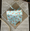 Louis Bandana | Baby Carrots on Light Blue Flannel Tie On Easter Bandana