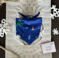 Niamh Bandana |  Nutcracker Ballet on Royal Blue Flannel Tie On Bandana for Dogs